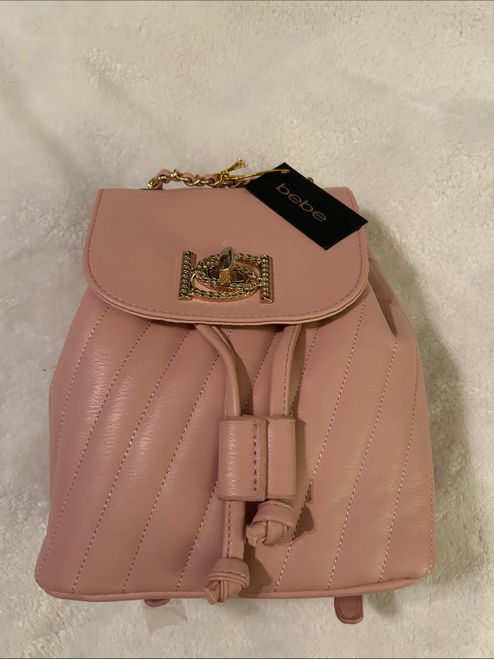 bebe mini Quilted kiss lock Backpack
